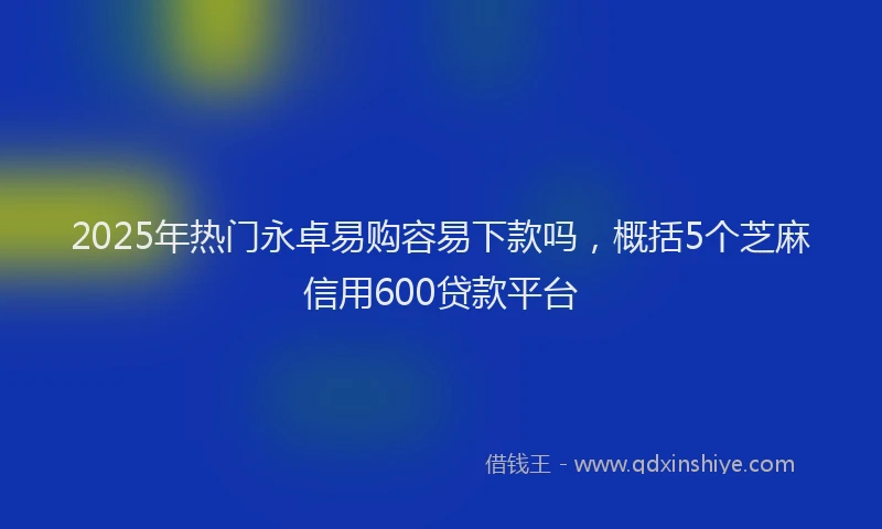 2025年热门永卓易购容易下款吗，概括5个芝麻信用600贷款平台