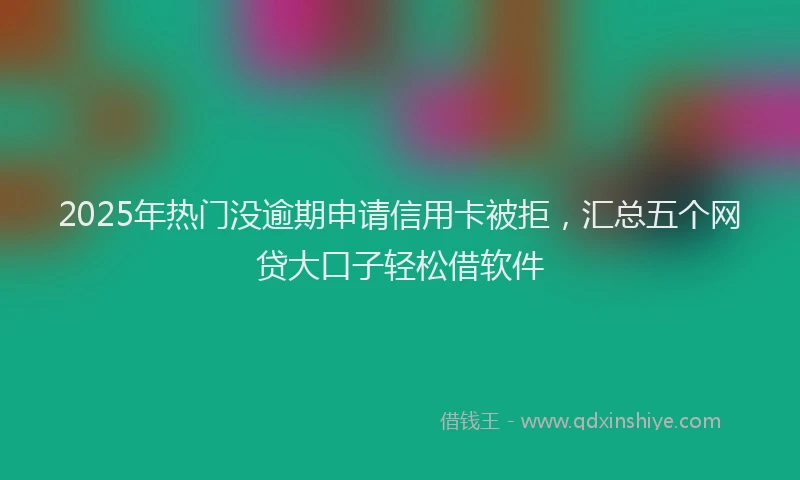 2025年热门没逾期申请信用卡被拒，汇总五个网贷大口子轻松借软件