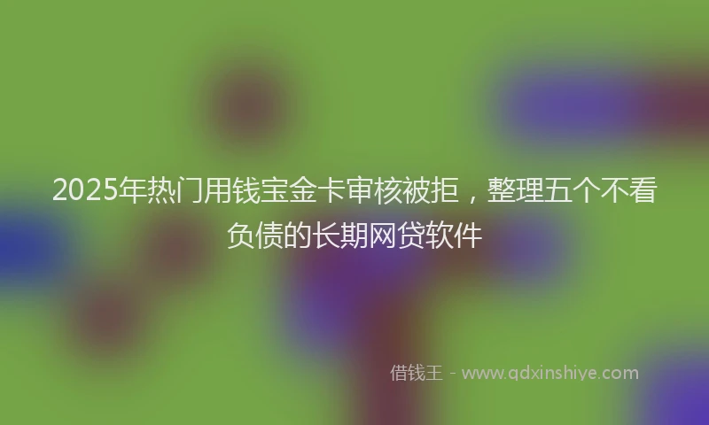 2025年热门用钱宝金卡审核被拒，整理五个不看负债的长期网贷软件
