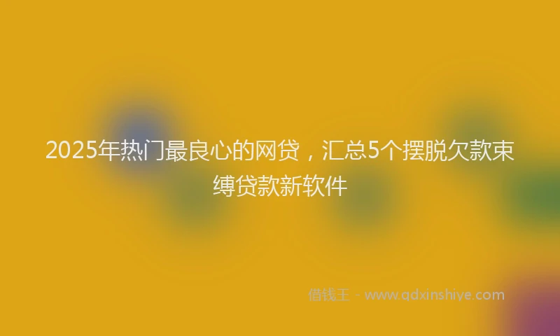2025年热门最良心的网贷，汇总5个摆脱欠款束缚贷款新软件