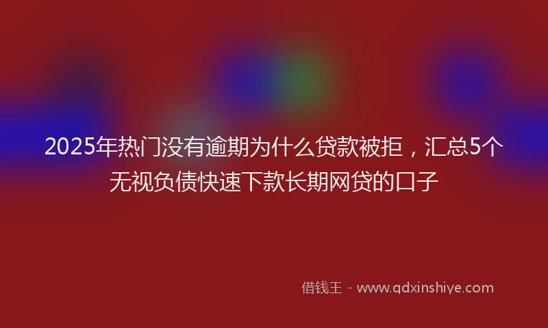 2025年热门没有逾期为什么贷款被拒，汇总5个无视负债快速下款长期网贷的口子