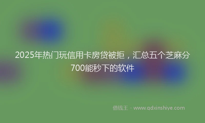 2025年热门玩信用卡房贷被拒，汇总五个芝麻分700能秒下的软件