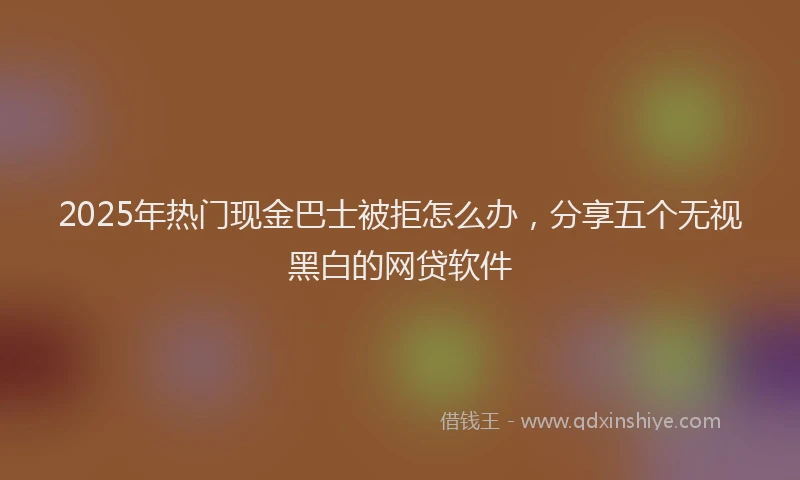 2025年热门现金巴士被拒怎么办，分享五个无视黑白的网贷软件