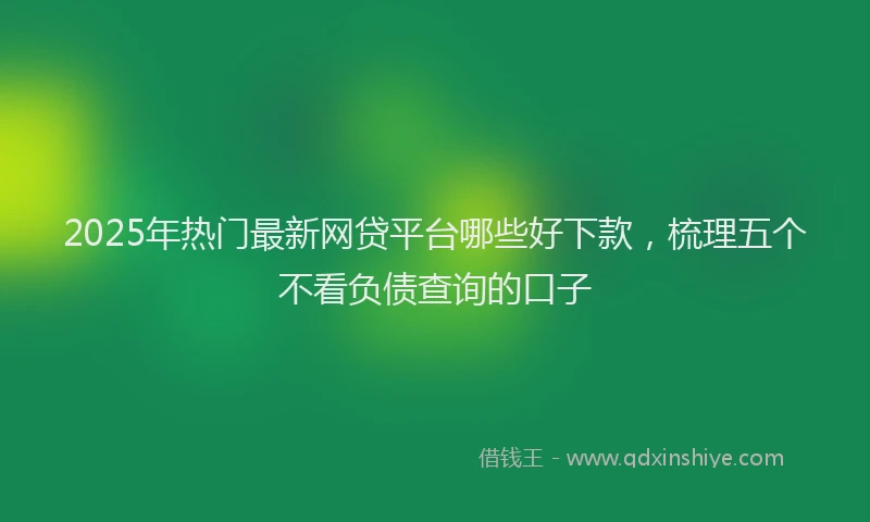 2025年热门最新网贷平台哪些好下款，梳理五个不看负债查询的口子