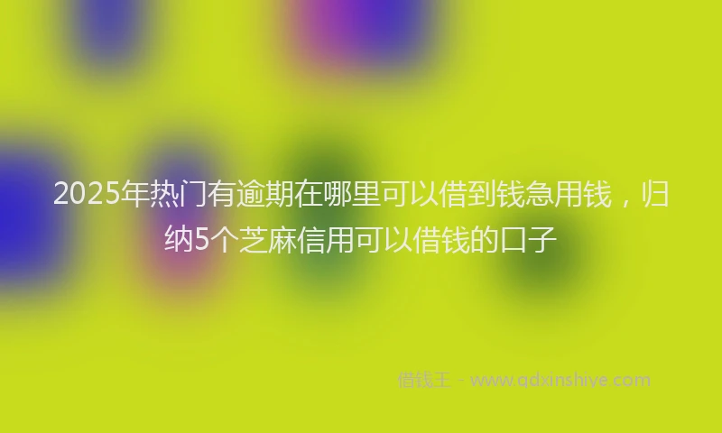 2025年热门有逾期在哪里可以借到钱急用钱，归纳5个芝麻信用可以借钱的口子