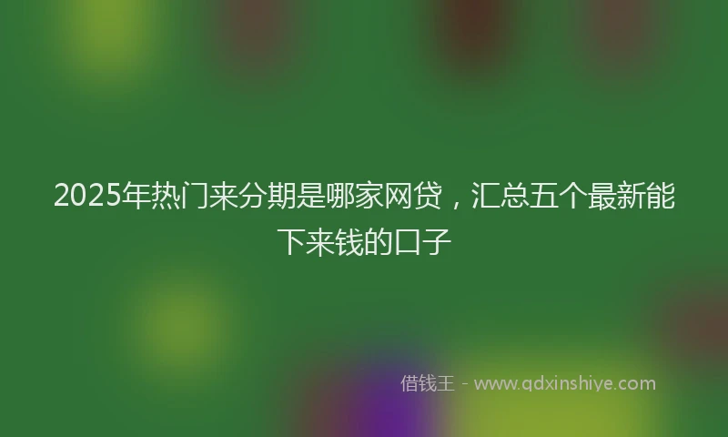 2025年热门来分期是哪家网贷，汇总五个最新能下来钱的口子