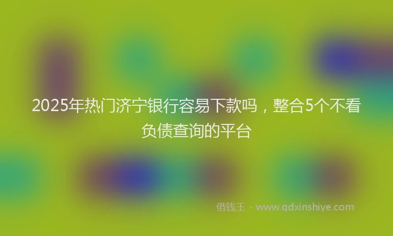 2025年热门济宁银行容易下款吗，整合5个不看负债查询的平台