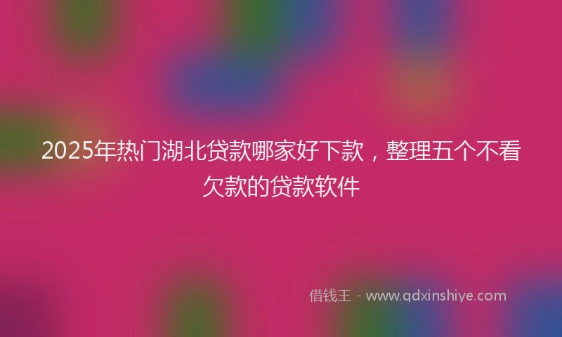 2025年热门湖北贷款哪家好下款，整理五个不看欠款的贷款软件