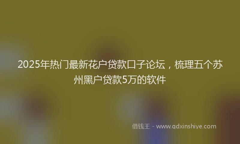 2025年热门最新花户贷款口子论坛，梳理五个苏州黑户贷款5万的软件