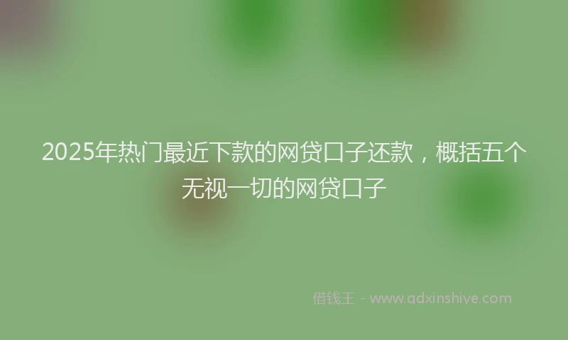 2025年热门最近下款的网贷口子还款，概括五个无视一切的网贷口子