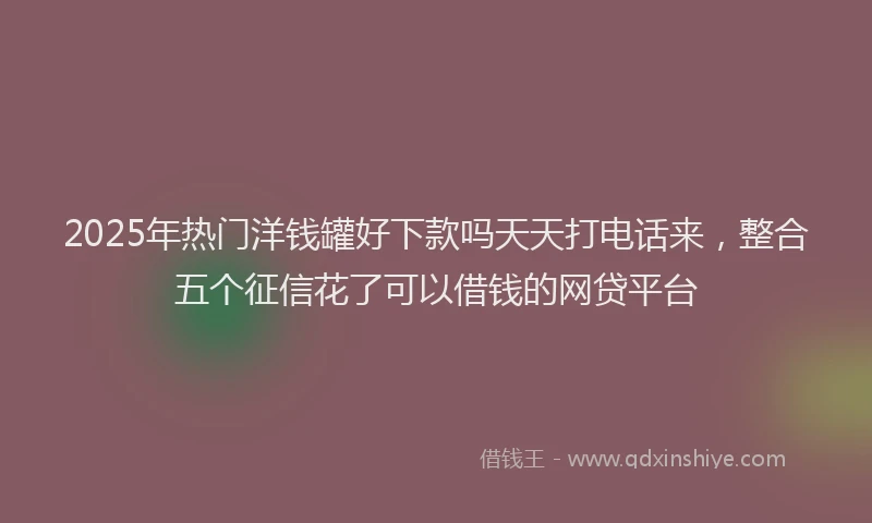 2025年热门洋钱罐好下款吗天天打电话来，整合五个征信花了可以借钱的网贷平台