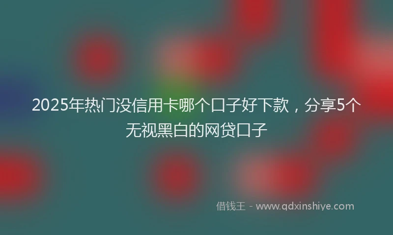 2025年热门没信用卡哪个口子好下款，分享5个无视黑白的网贷口子
