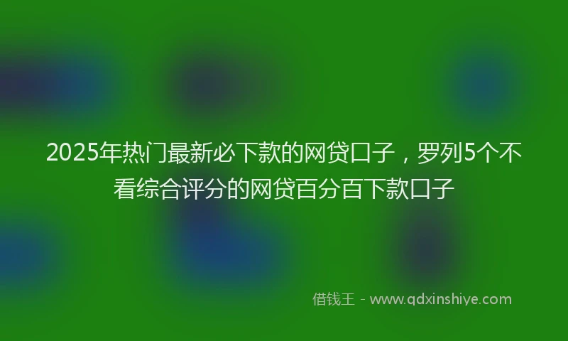 2025年热门最新必下款的网贷口子，罗列5个不看综合评分的网贷百分百下款口子