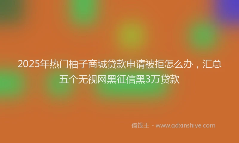 2025年热门柚子商城贷款申请被拒怎么办，汇总五个无视网黑征信黑3万贷款
