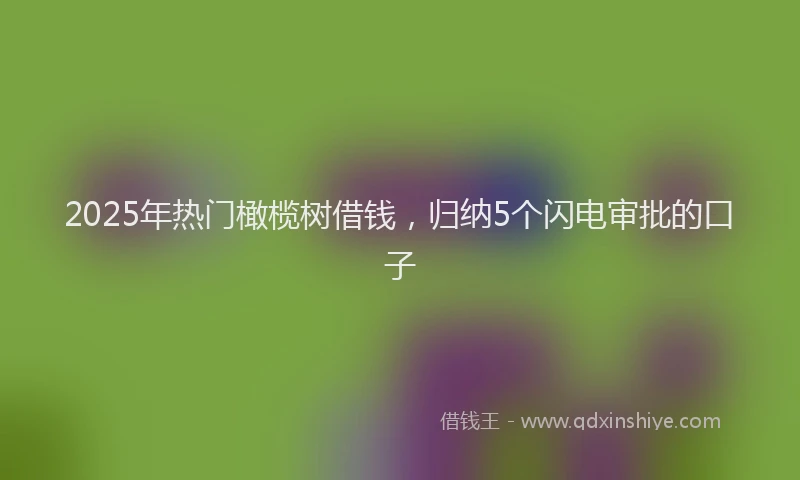 2025年热门橄榄树借钱，归纳5个闪电审批的口子