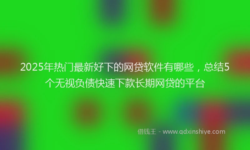 2025年热门最新好下的网贷软件有哪些，总结5个无视负债快速下款长期网贷的平台