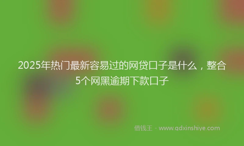 2025年热门最新容易过的网贷口子是什么，整合5个网黑逾期下款口子