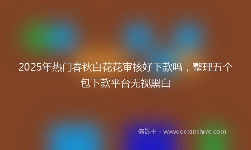 2025年热门春秋白花花审核好下款吗，整理五个包下款平台无视黑白