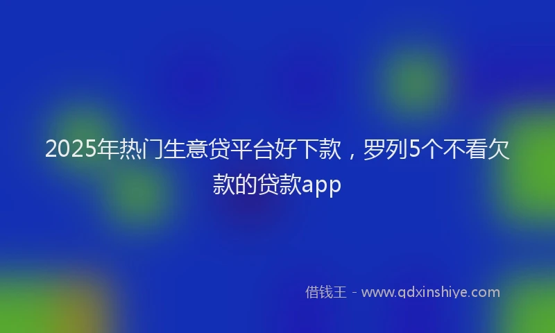 2025年热门生意贷平台好下款，罗列5个不看欠款的贷款app