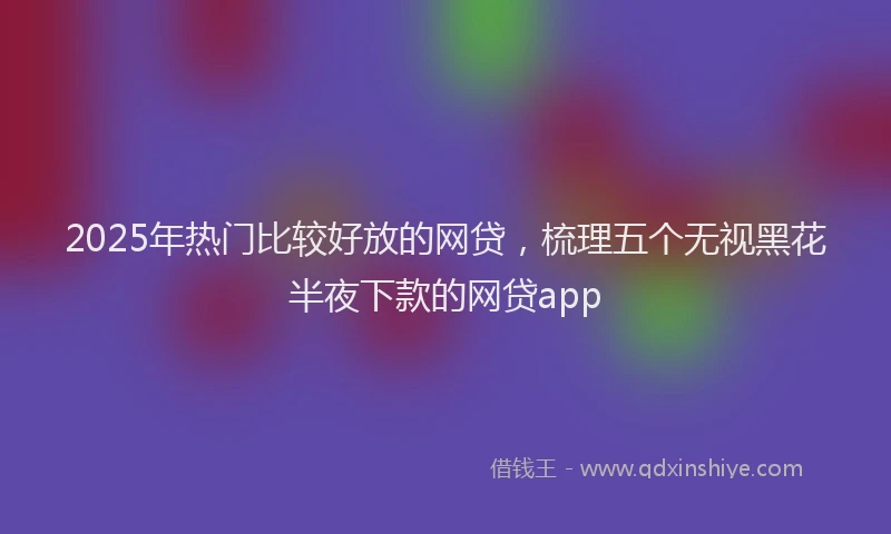 2025年热门比较好放的网贷，梳理五个无视黑花半夜下款的网贷app