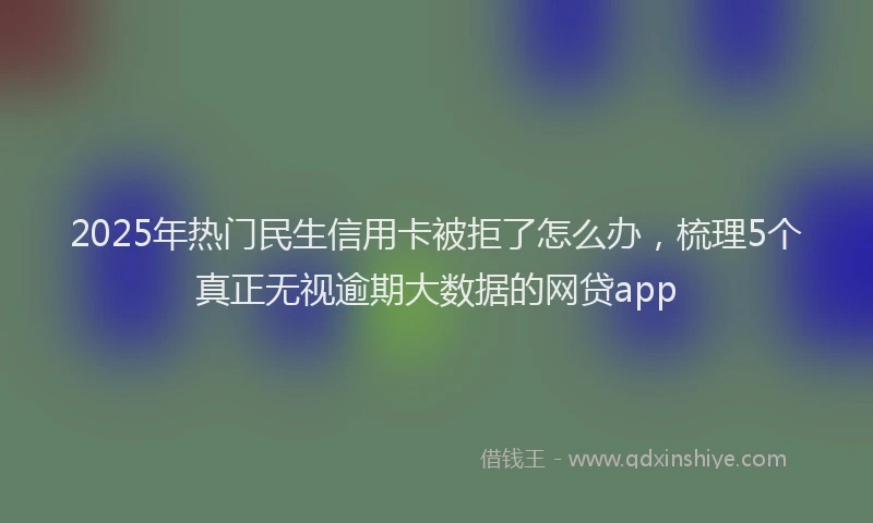 2025年热门民生信用卡被拒了怎么办，梳理5个真正无视逾期大数据的网贷app