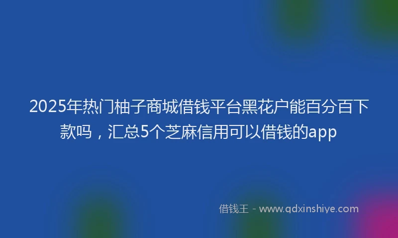 2025年热门柚子商城借钱平台黑花户能百分百下款吗，汇总5个芝麻信用可以借钱的app