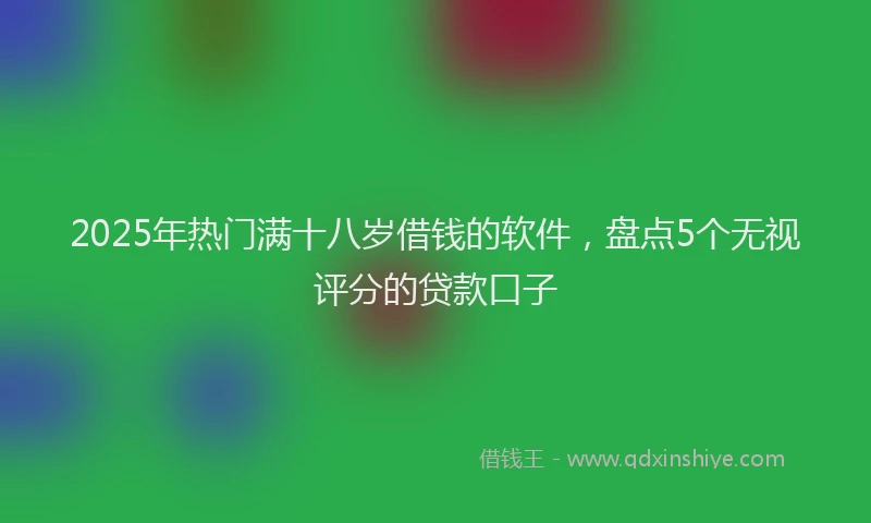 2025年热门满十八岁借钱的软件，盘点5个无视评分的贷款口子