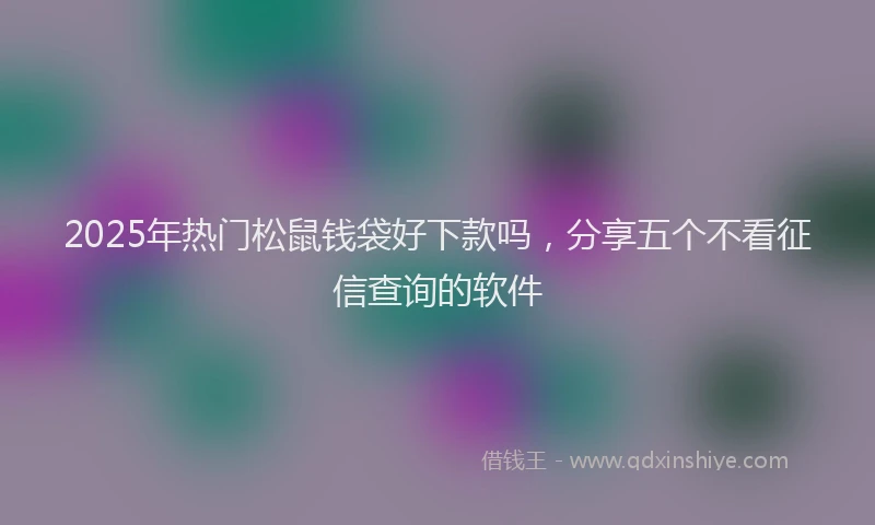 2025年热门松鼠钱袋好下款吗，分享五个不看征信查询的软件