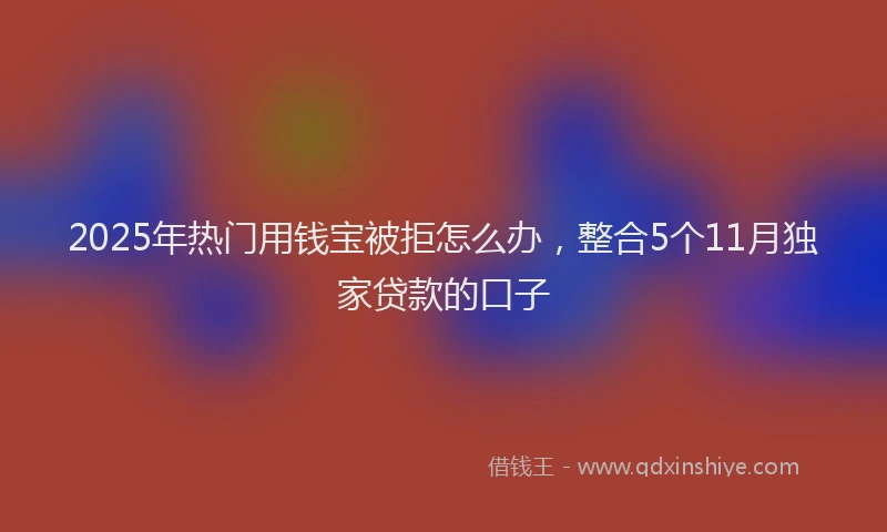 2025年热门用钱宝被拒怎么办，整合5个11月独家贷款的口子