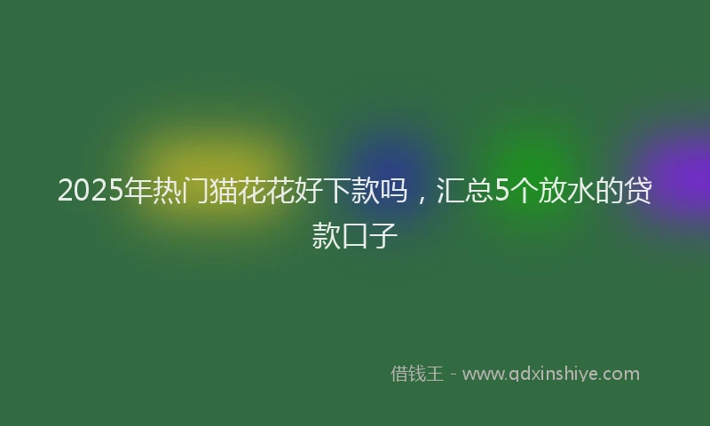 2025年热门猫花花好下款吗，汇总5个放水的贷款口子