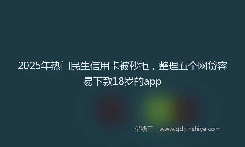 2025年热门民生信用卡被秒拒，整理五个网贷容易下款18岁的app