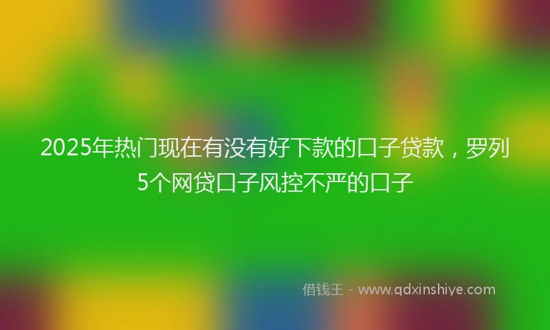 2025年热门现在有没有好下款的口子贷款，罗列5个网贷口子风控不严的口子