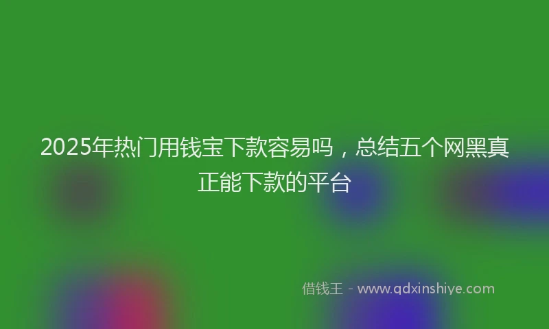 2025年热门用钱宝下款容易吗，总结五个网黑真正能下款的平台