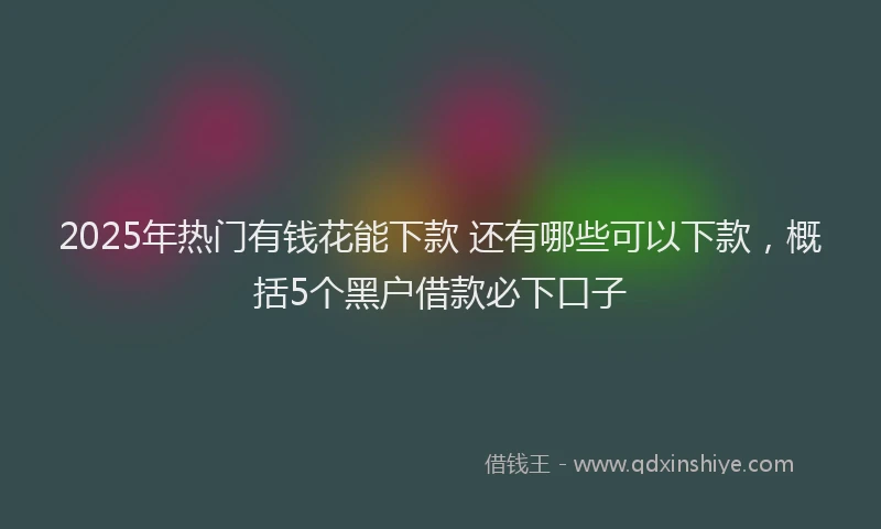 2025年热门有钱花能下款 还有哪些可以下款，概括5个黑户借款必下口子