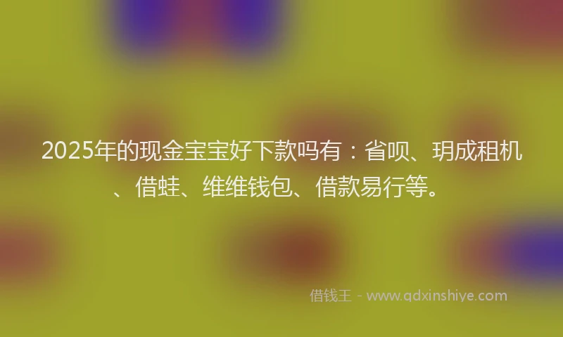 2025年的现金宝宝好下款吗有：省呗、玥成租机、借蛙、维维钱包、借款易行等。