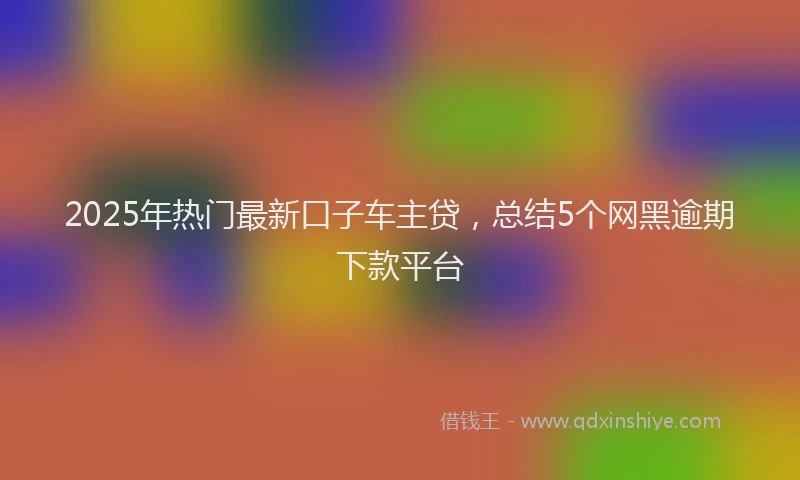 2025年热门最新口子车主贷，总结5个网黑逾期下款平台