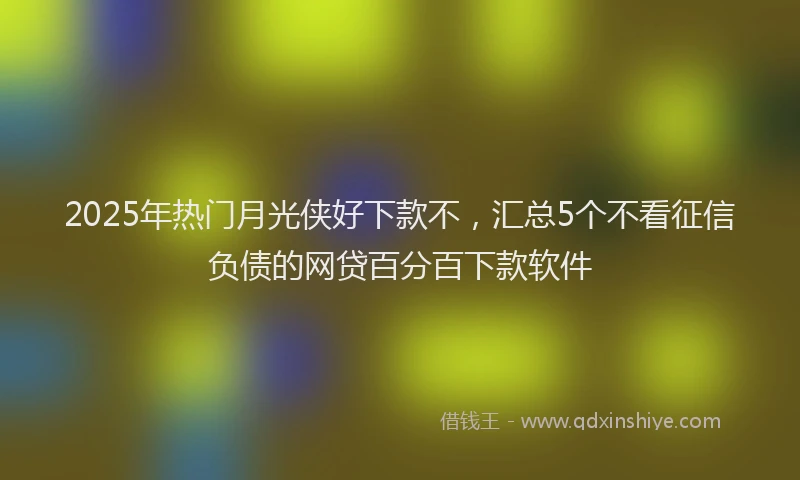 2025年热门月光侠好下款不，汇总5个不看征信负债的网贷百分百下款软件