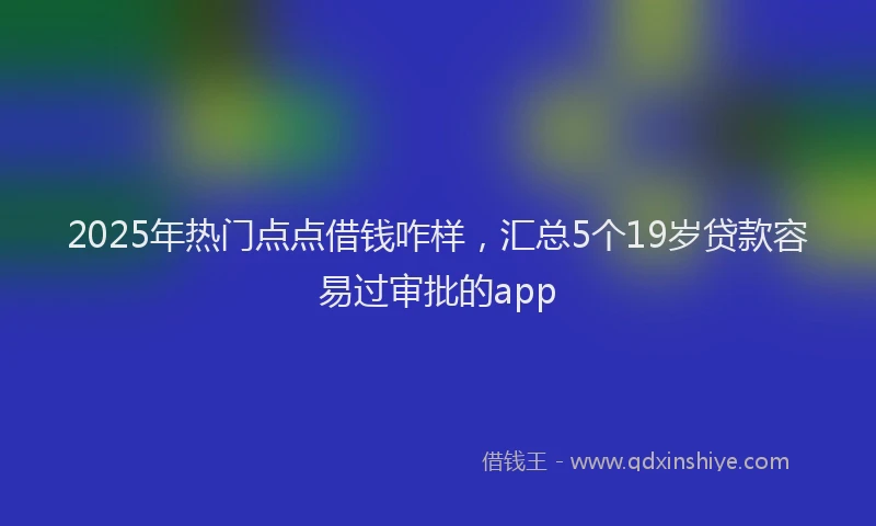 2025年热门点点借钱咋样，汇总5个19岁贷款容易过审批的app