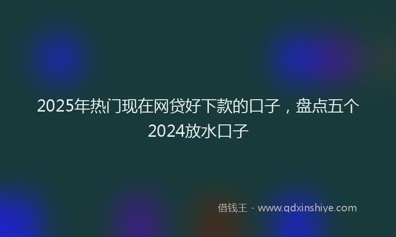 2025年热门现在网贷好下款的口子，盘点五个2024放水口子