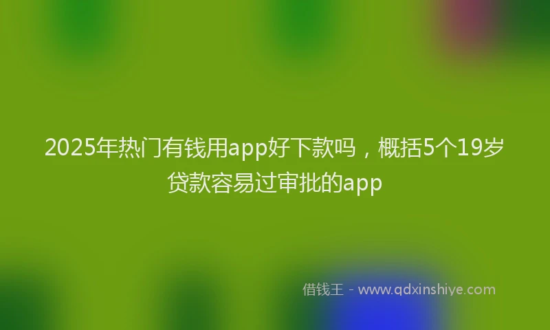2025年热门有钱用app好下款吗，概括5个19岁贷款容易过审批的app