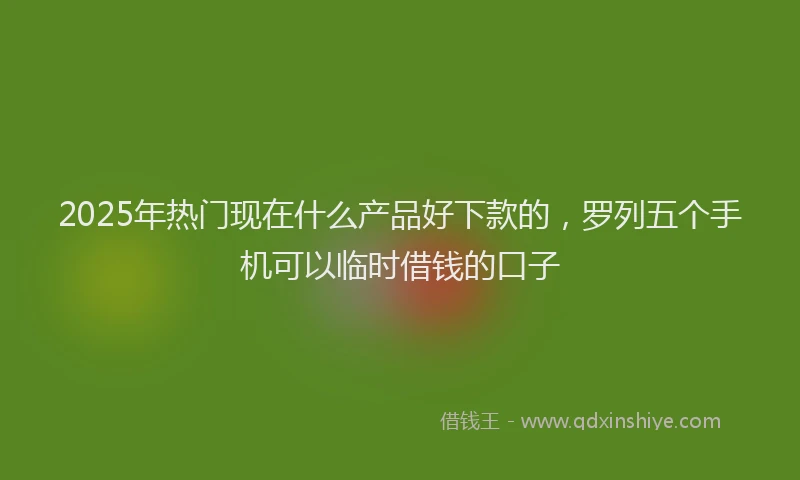 2025年热门现在什么产品好下款的，罗列五个手机可以临时借钱的口子