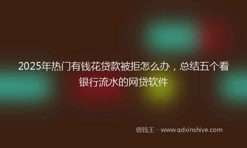 2025年热门有钱花贷款被拒怎么办，总结五个看银行流水的网贷软件