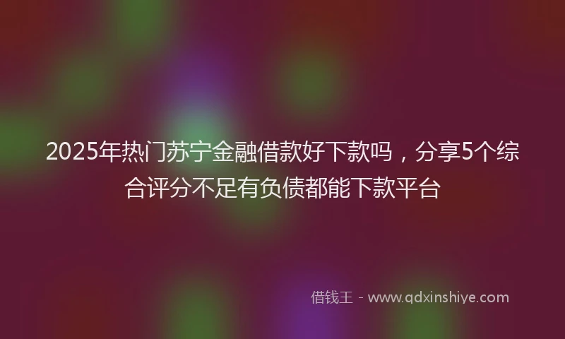 2025年热门苏宁金融借款好下款吗，分享5个综合评分不足有负债都能下款平台