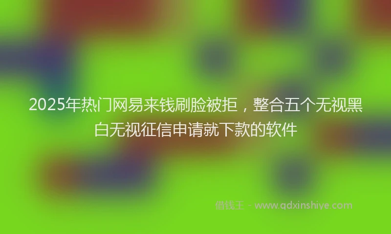 2025年热门网易来钱刷脸被拒，整合五个无视黑白无视征信申请就下款的软件