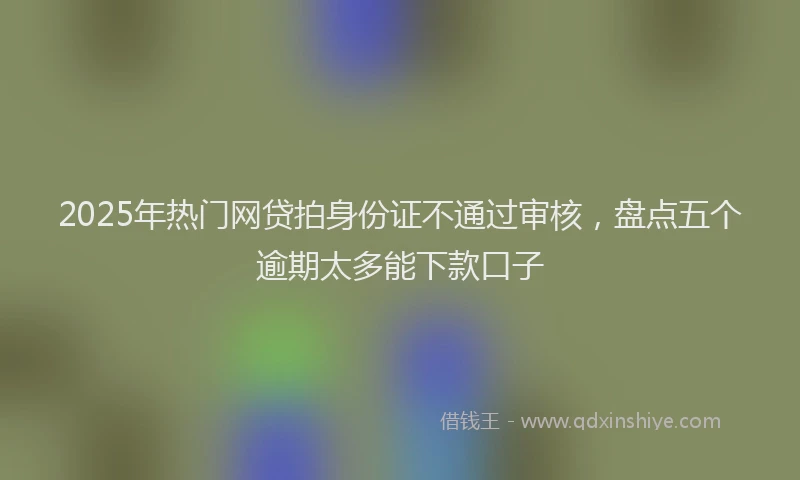 2025年热门网贷拍身份证不通过审核，盘点五个逾期太多能下款口子
