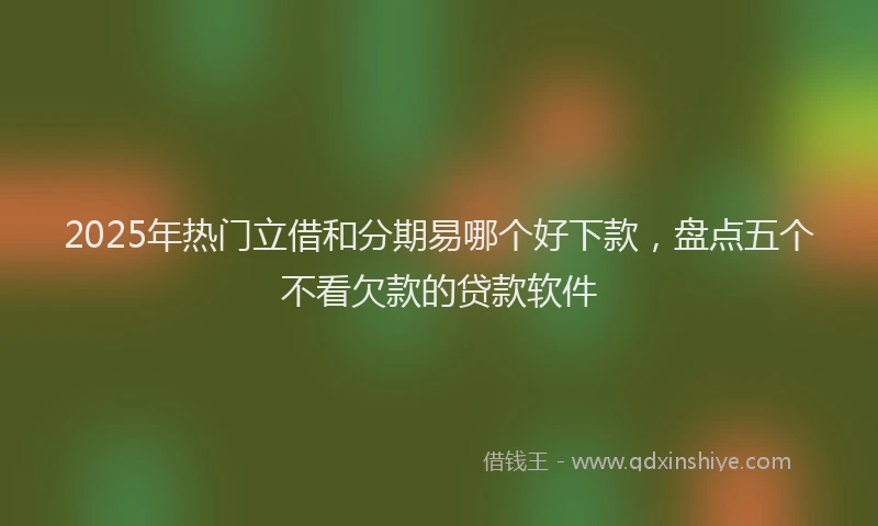 2025年热门立借和分期易哪个好下款，盘点五个不看欠款的贷款软件