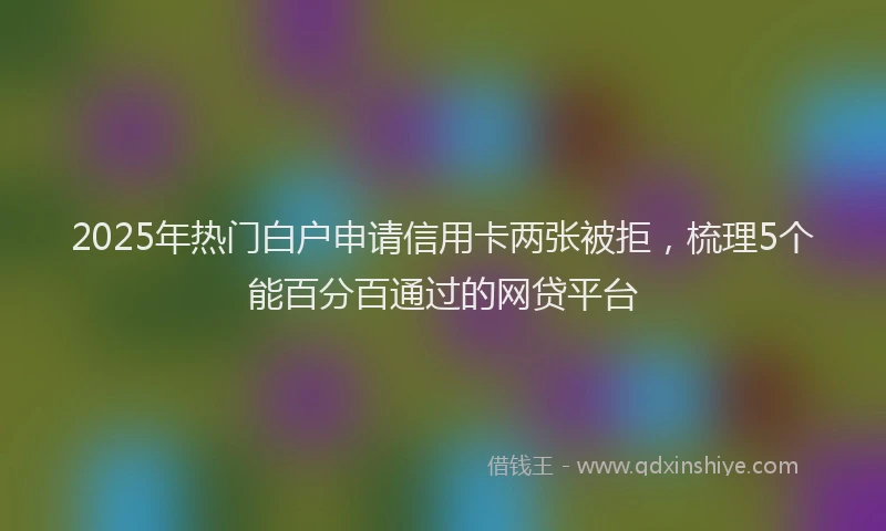 2025年热门白户申请信用卡两张被拒，梳理5个能百分百通过的网贷平台