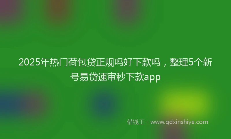 2025年热门荷包贷正规吗好下款吗，整理5个新号易贷速审秒下款app