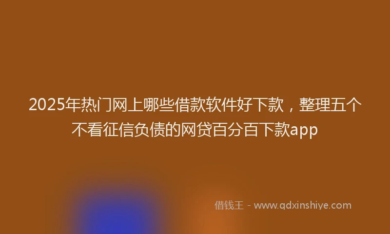 2025年热门网上哪些借款软件好下款，整理五个不看征信负债的网贷百分百下款app