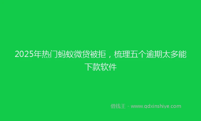 2025年热门蚂蚁微贷被拒，梳理五个逾期太多能下款软件